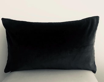Black Pillow Cover, Velvet Pillow, All Size Pillows, Custom Made Pillow, Velvet Pillow Cover, 18X18 Velvet Cushion Case, Decorative Pillows