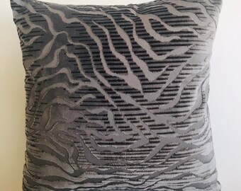 Gray Pillow Cover, Velvet Pillow, All Size Pillows, Custom Made Pillow, Velvet Pillow Cover, 18X18 Velvet Cushion Cover, Decorative Pillows