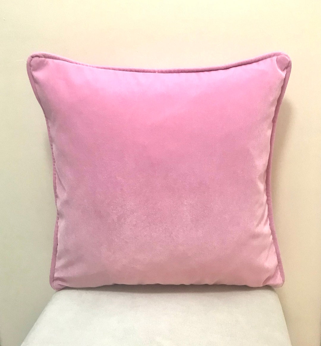 Pink Pillow Cover, Velvet Pillow, All Size Pillows, Custom Made Pillow