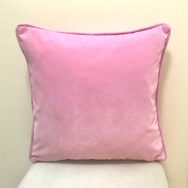 Pink Pillow Cover, Velvet Pillow, All Size Pillows, Custom Made Pillow, Velvet Pillow Cover,18X18 Velvet Cushion Cover, Decorative Pillows