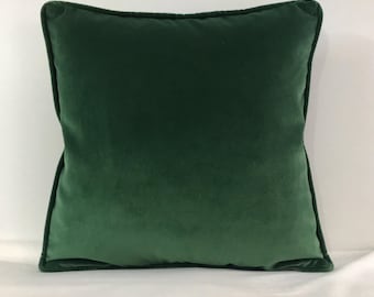 Funda de almohada verde, almohada de terciopelo, 18x18, 20x20, 22x22, 24x24, almohada verde, almohada hecha a medida, funda de almohada, funda de almohada de terciopelo, cojines decorativos