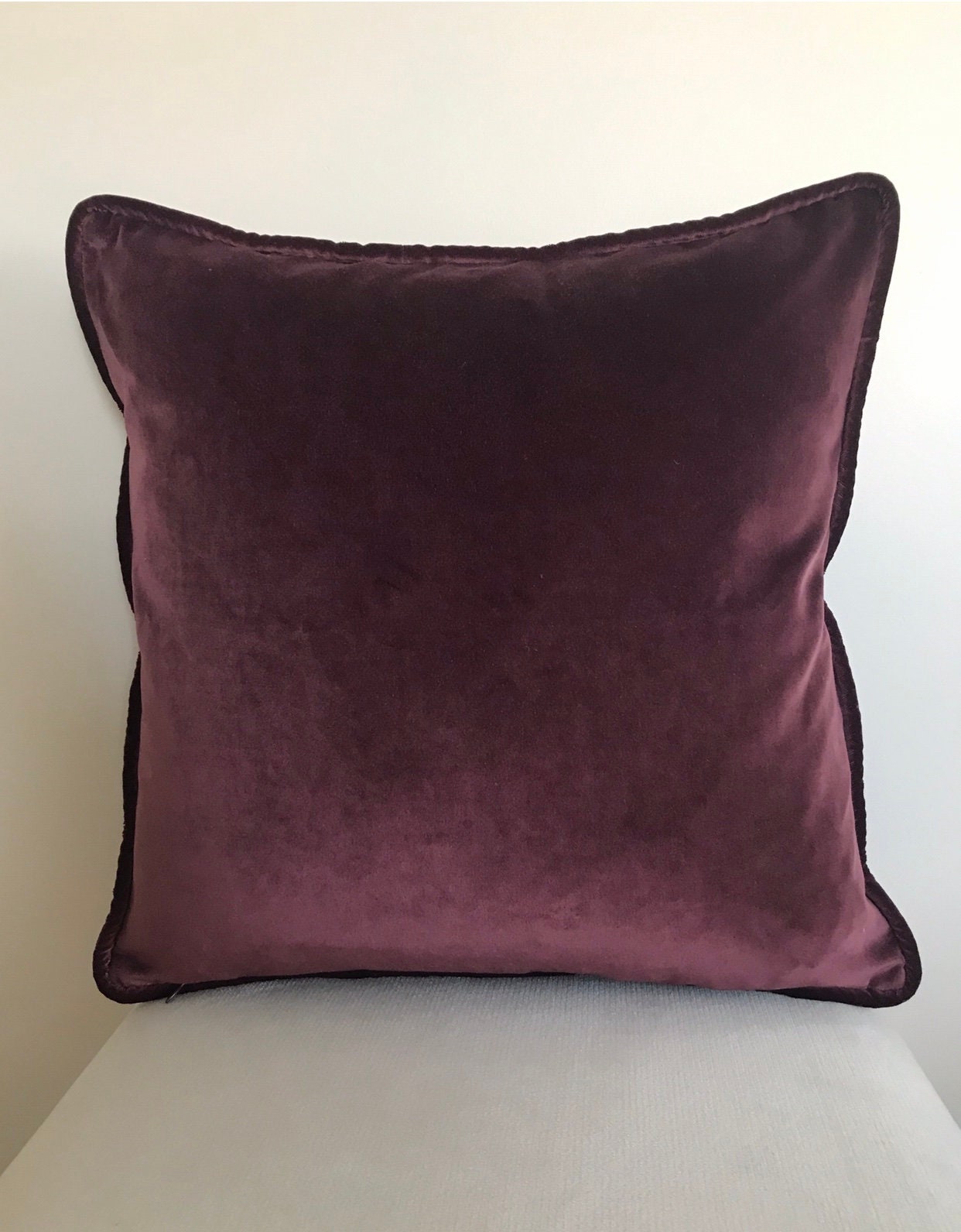 Plum Pillow Cover Velvet Pillow All Size Pillows Custom Made Etsy