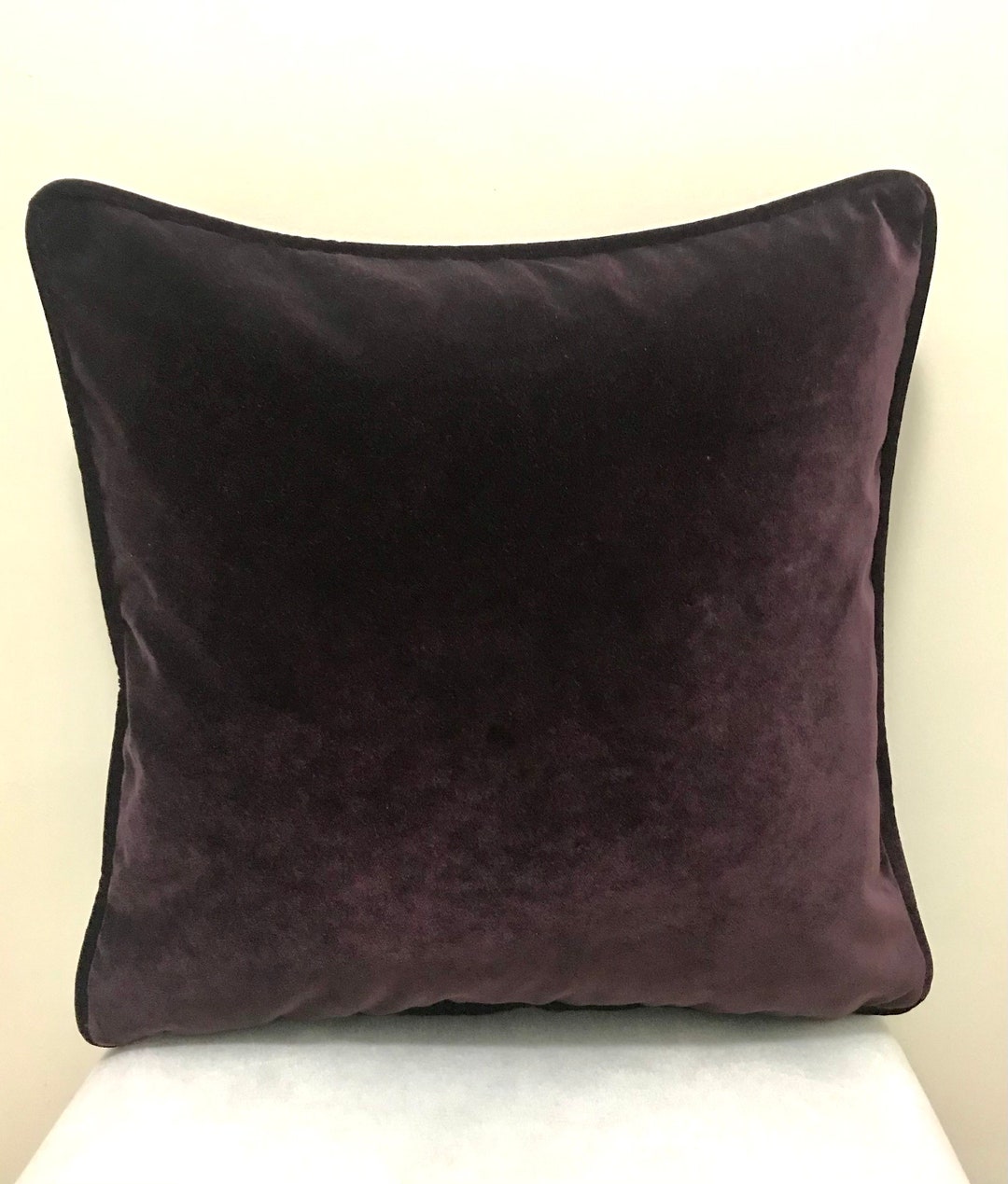 Dark Plum Velvet Pillow Cover, Velvet Pillow, Plum Pillow, Custom Made