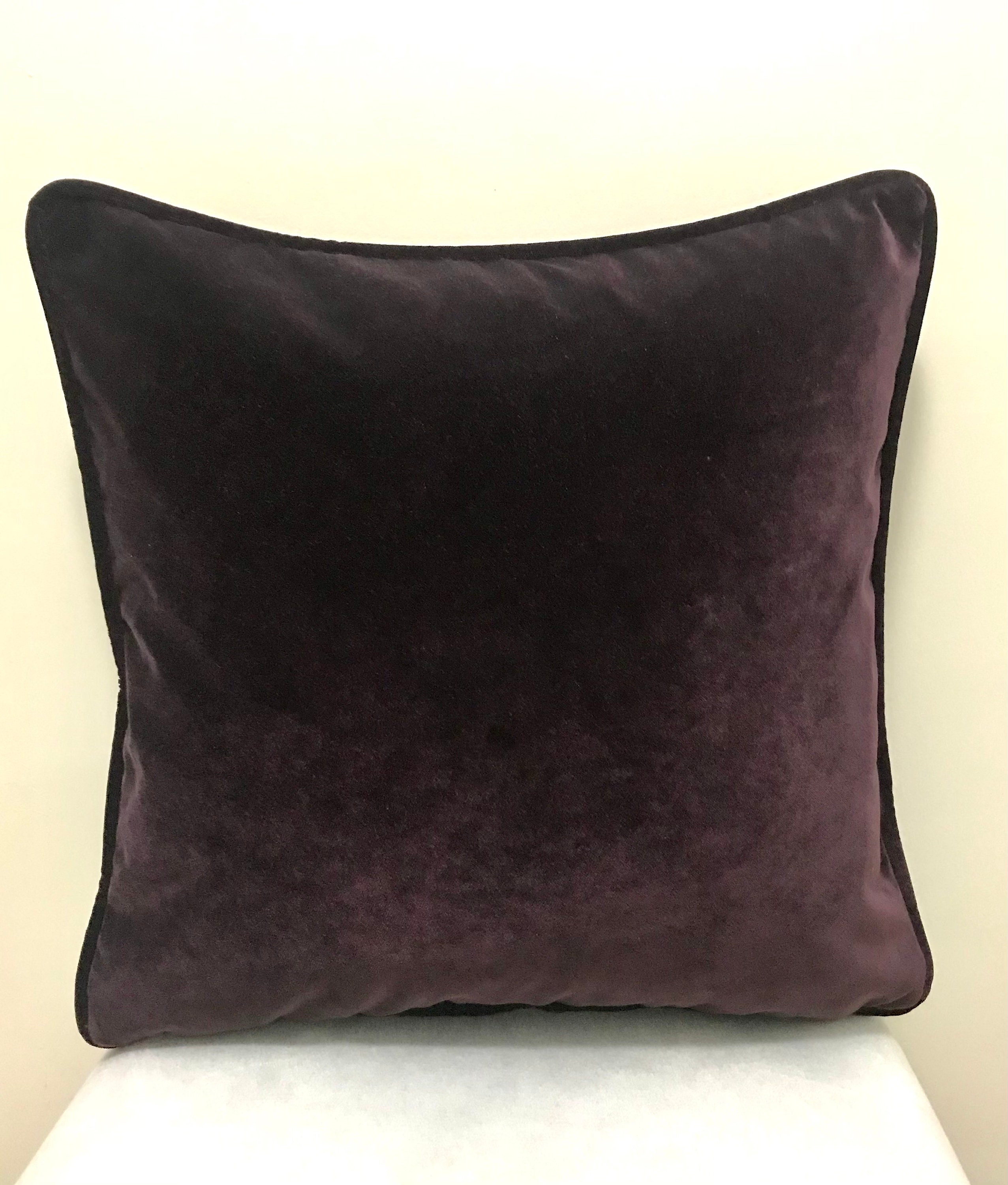 Dark Plum Pillow Cover Velvet Pillow All Size Pillows Custom Etsy
