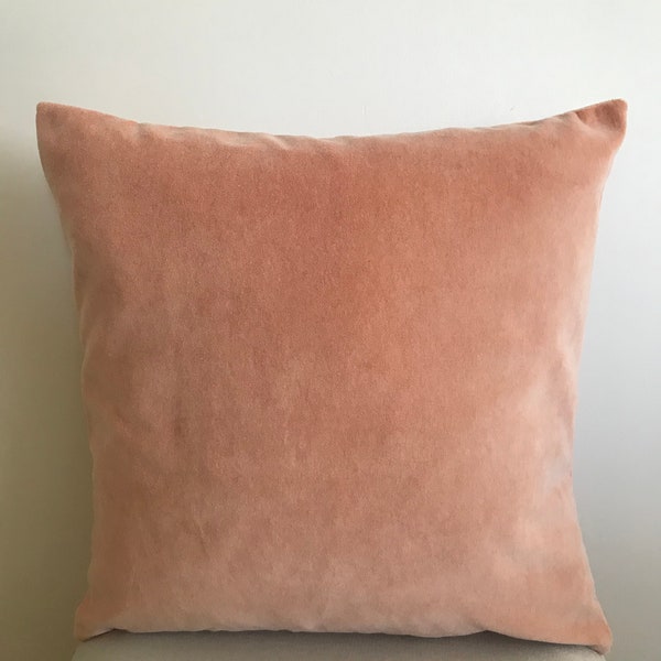 Salmon Velvet Pillow Etsy