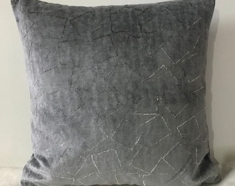Gray Pillow Cover, Velvet Pillow, All Size Pillows, Custom Made Pillow, Velvet Pillow Cover, 18X18 Velvet Cushion Cover, Decorative Pillows