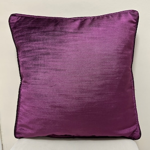 Purple Pillow Cover, Velvet Pillow, All Size Pillows Custom Made Pillow, Velvet Pillow Cover, 18X18 Velvet Cushion Cover, Decorative Pillows