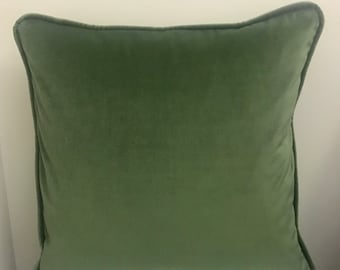 Capa de almofada verde musgo, almofada de veludo, almofadas AlSize, capa de almofada de veludo feita sob medida 18x18, capa de almofada de veludo decorativa