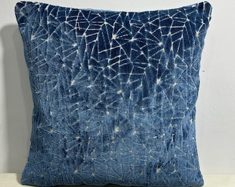 Blue Pillow Cover, Blue Velvet Pillow, All Size Pillow, Custom Made Pillow, Throw Velvet Pillow, Velvet Cushion Case, Decorative Pillow