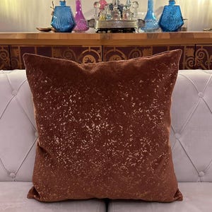 Bronze Pillow Cover, Bronze and Gold Velvet Pillow, All Size Pillow, Velvet Pillow Case, 18X18 20X20 Velvet Cushion Cover, Decorative Pillow