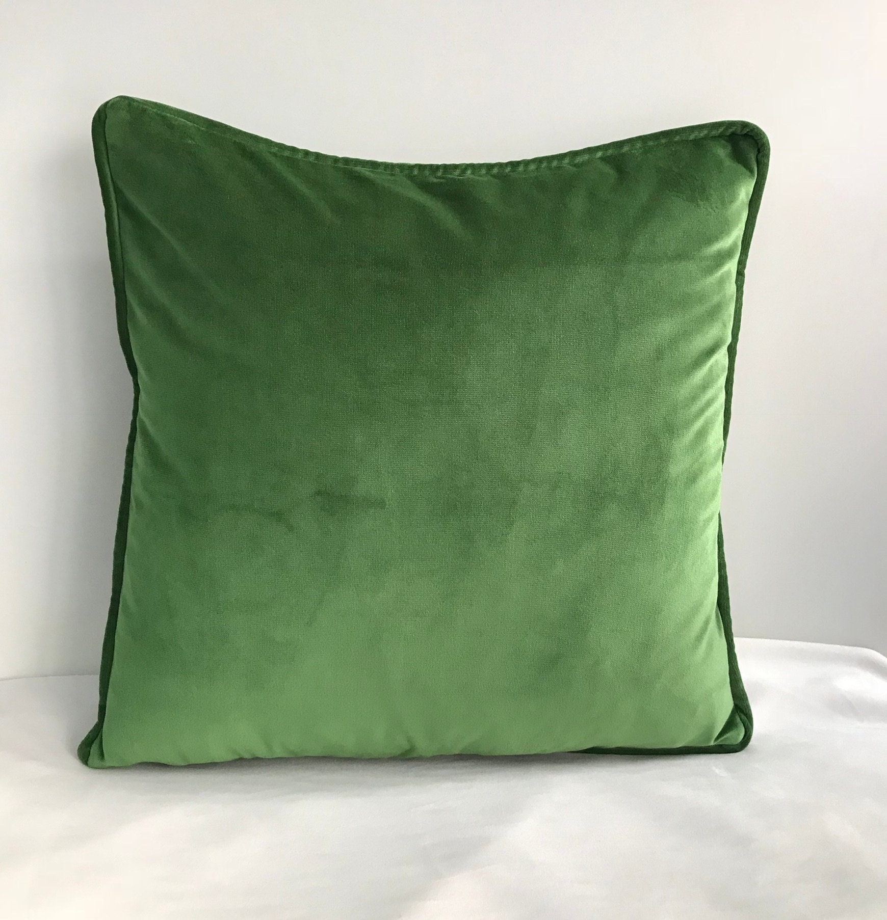 Green Pillow Cover Velvet Pillow All Size Pillows Custom Etsy