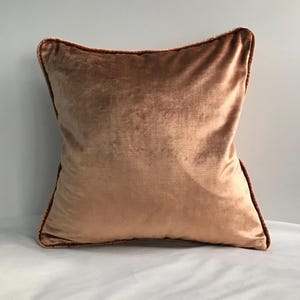 Bronze Pillow Cover, Luxury Velvet Pillow All Size Pillow Custom Made Pillow Velvet Pillow Cover 18X18 Velvet Cushion Cose Decorative Pillow
