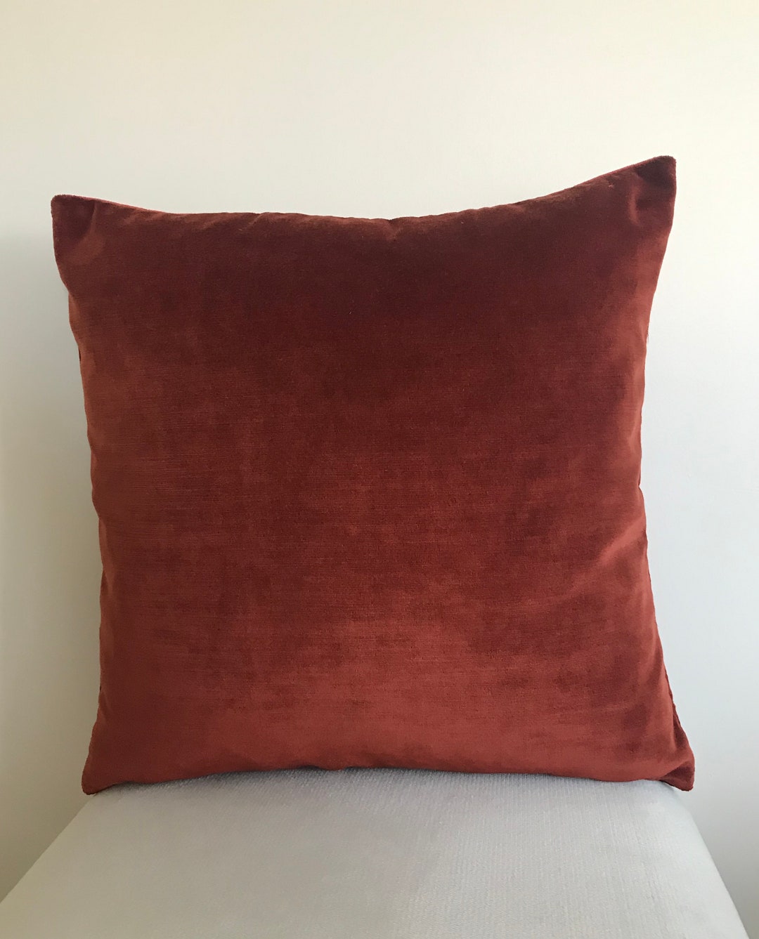 Terracotta Pillow Cover, Velvet Pillow All Size Pillows Custom Made