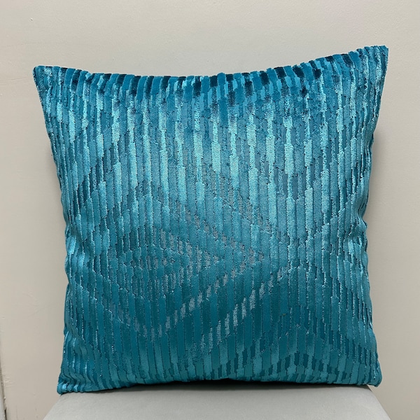 Turquoise Pillow Cover, Velvet Pillow ,All Size Pillows Custom Made Pillow Velvet Pillow Cove 18X18 Velvet Cushion Cover, Decorative Pillows