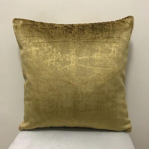 Gold Pillow Cover, Throw Velvet Pillow, All Size Pillow, Custom Made Pillow, Velvet Pillow Cover,18X18 Velvet Cushion Case Decorative Pillow