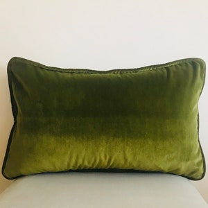 Olive Green Pillow Cover, Velvet Pillows, Throw Pillow Covers, All Size Pillows, Custom Made Pillow, Green Pillow, 18X18 Velvet Pillow Cover