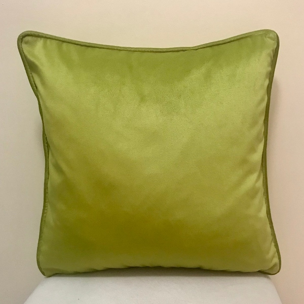 Apple Green Pillow Cover Velvet Pillow All Size Pillows Custom Made Pillow Velvet Pillow Cover 18X18 Velvet Cushion Cover Decorative Pillows