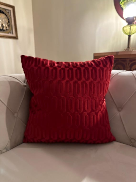 Roter Kissenbezug, rotes Samtkissen, Kissen in allen Größen, Kissen nach Maß, Samtkissenbezug, 18X18 20X20 Samtkissenbezug, Dekokissen
