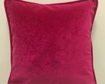 Fuchsia Pillow Cover, Velvet Pillow, All Size Pillows, Custom Made Pillow, Velvet Pillow Cover 18X18 Velvet Cushion Cover Decorative Pillows