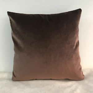 Brown Pillow Cover, Velvet Pillow, All Size Pillows, Custom Made Pillow, Velvet Pillow Cover, 18X18 Velvet Cushion Cover, Decorative Pillows