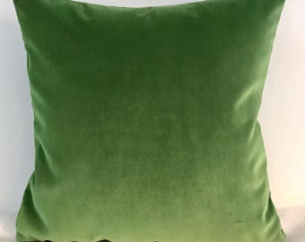 Green Pillow Cover Velvet Pillow All Size Pillows Custom Made Pillow Velvet Pillow Cover 18X18 Velvet Cushion Cover, Decorative Pillows