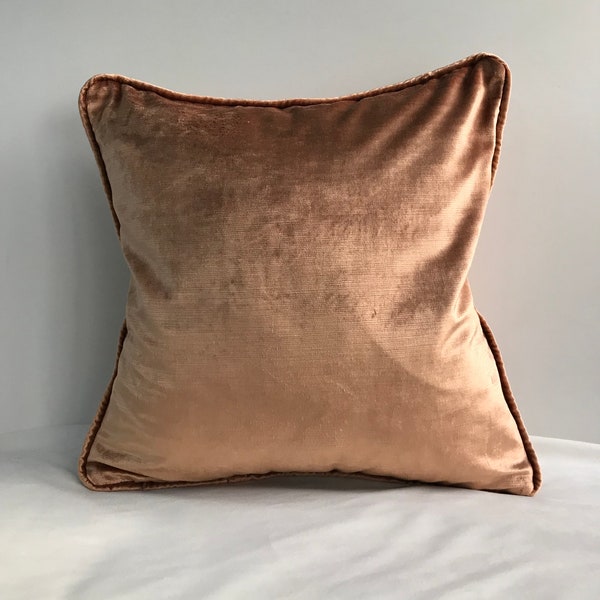 Bronze Pillow Cover, Velvet Pillow All Size Pillows, Custom Made Pillow, Velvet Pillow Cover, 18X18 Velvet Cushion Cover, Decorative Pillows