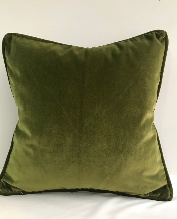 Olive Green Pillow Cover Cotton Velvet Olive Green Pillow Cover Velvet Pillow