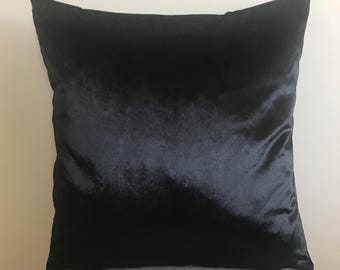 Bright Black Pillow Cover, Black Velvet Pillow ,All Size Pillow, Pillow, Velvet Pillow Case, 18X18 Velvet Cushion Cover, Throw Pillow Cover