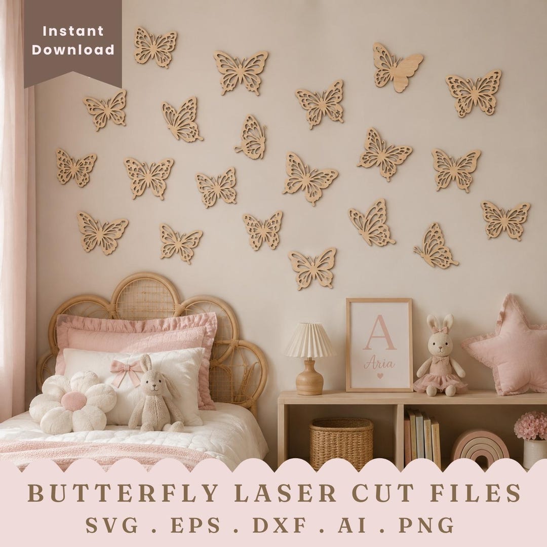 19 Butterfly SVG Bundle | Butterfly Laser Cut Files | Glowforge SVG ...