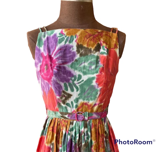 Vintage 1950 Floral Dress - image 1