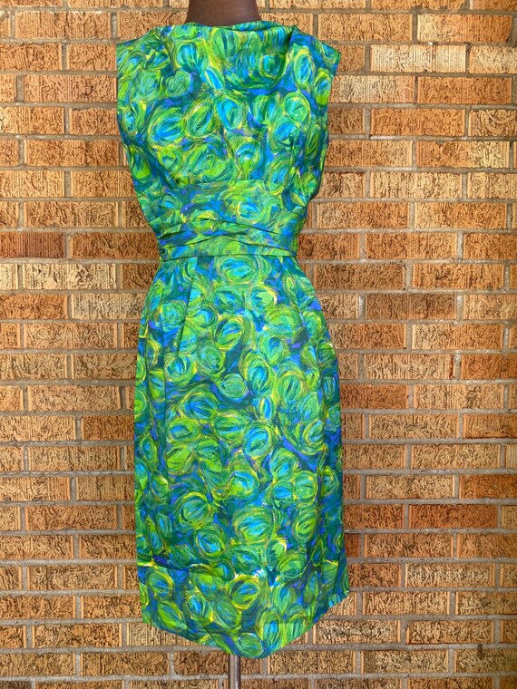Buy Vintage 1950s Miss Brooks New York Blue Green and Yellow Swirl Dress  Online in India - Etsy