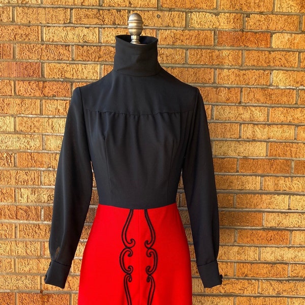black and red maxi