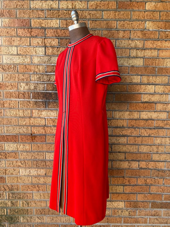 Vintage 1960 Leslie Fay Knit Red Dress - Gem