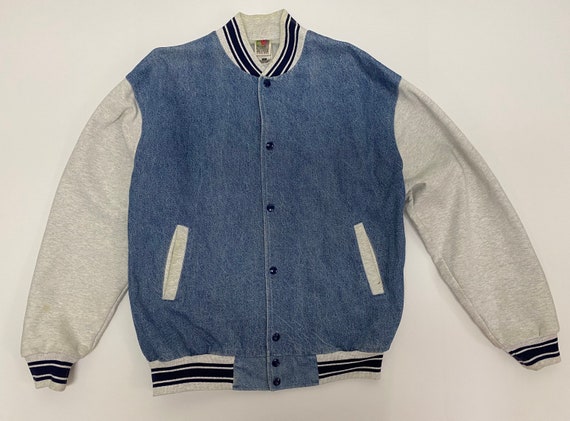 1980s Varsity Blues Distressed Denim Jacket