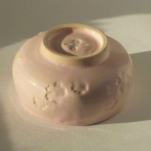 Matcha Schale, Handgemachte Keramik Chawan, Sakura rosa mattes Steinzeug Bild 7