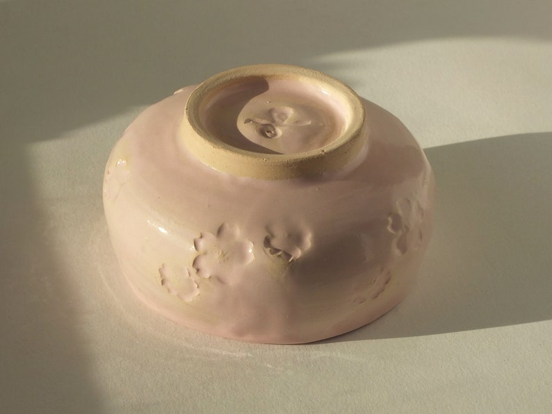 Matcha Schale, Handgemachte Keramik Chawan, Sakura rosa mattes Steinzeug Bild 7