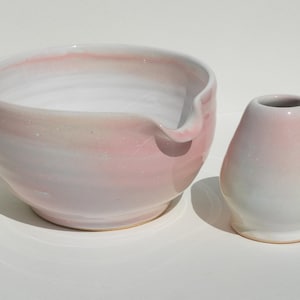 Matcha set Handcrafted spouted Tea Bowl matcha set rainbow Chawan