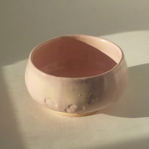 Matcha Schale, Handgemachte Keramik Chawan, Sakura rosa mattes Steinzeug Bild 10