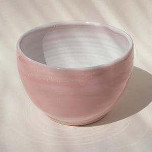 Matcha bowl, Chawan Pink gradient, hand thrown