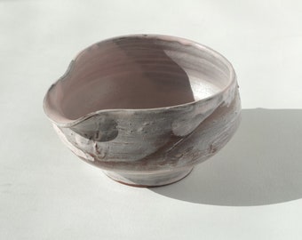 Matcha bowl Handmade ceramic Chawan with spout