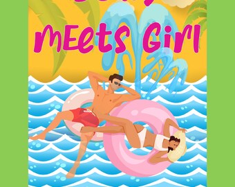 Portada del libro electrónico "Buoy conoce a una chica" / Encuentro romántico en la playa de verano (JPG)