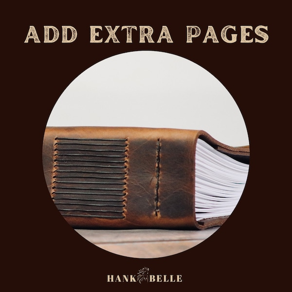 Add MORE Pages To Your EXISTING Hank Belle Journal Order, Quality Lined, Sketch, Blank, or Watercolor Pages, Addon Option, Journal Upgrade