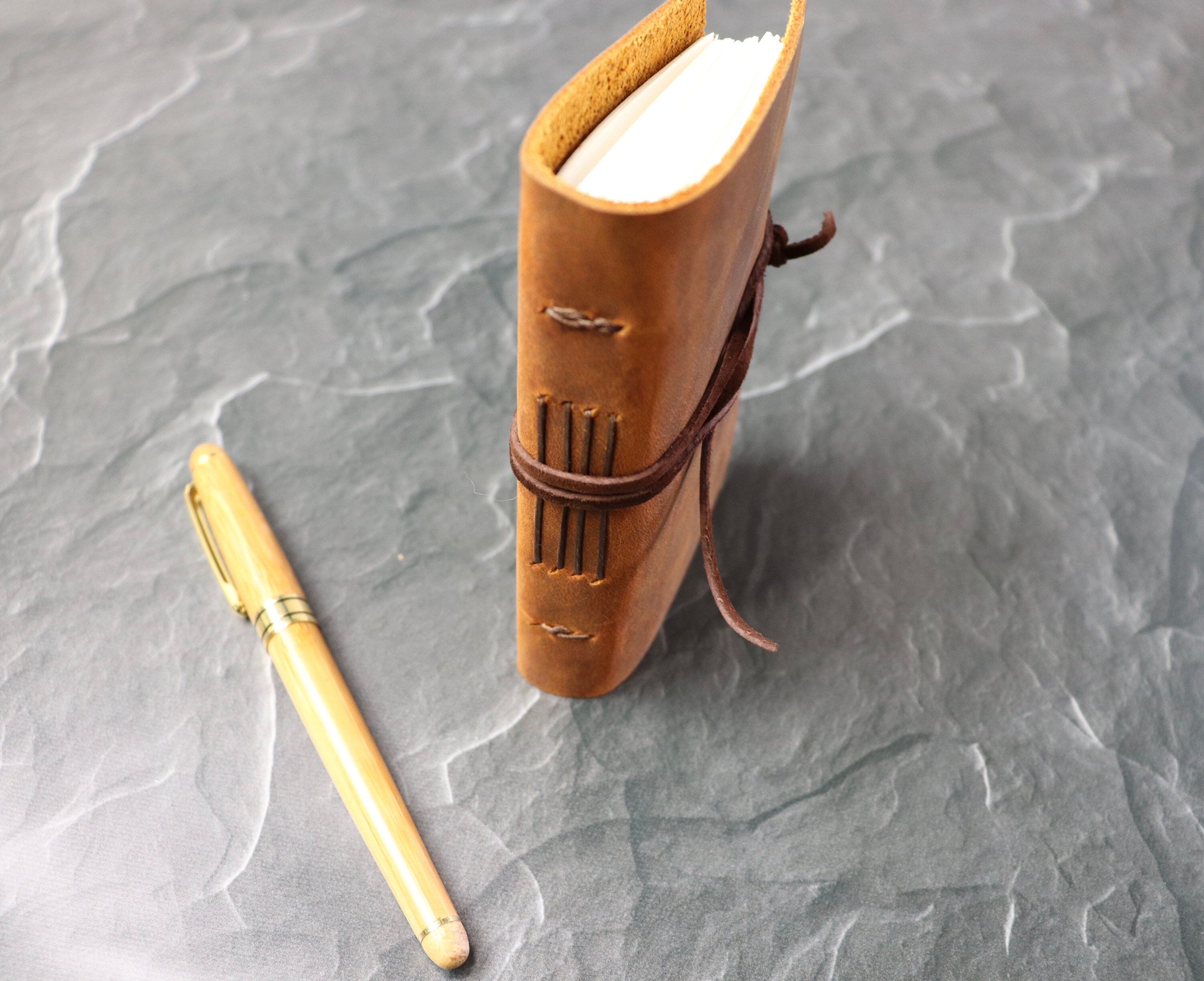 Rustic Refillable Personalized Small Leather Refillable Journal: Rustic Miniature Pocket ...
