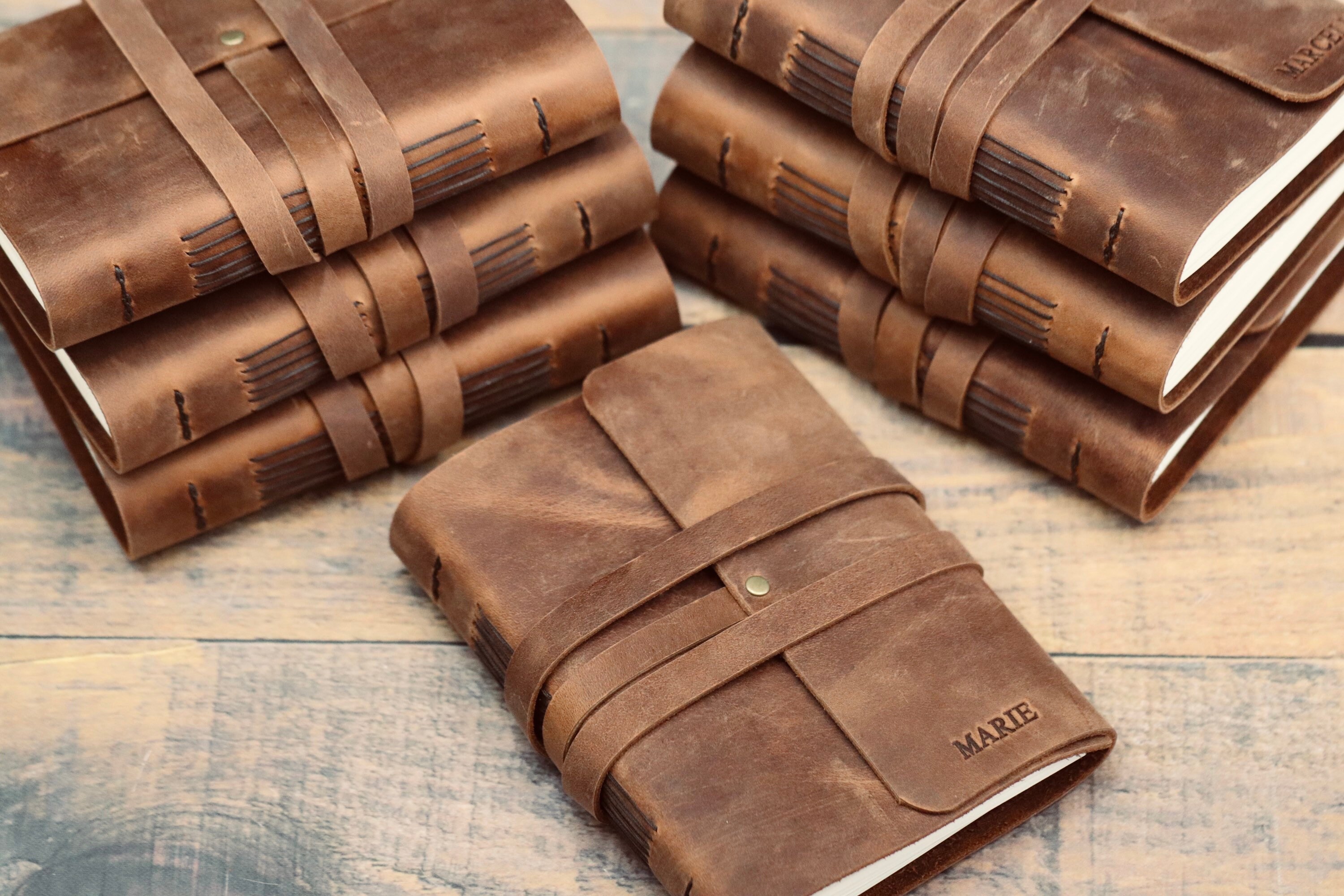 Vintage Clasp 2 Sewn Bound Blank Leather Journal – Hank Belle