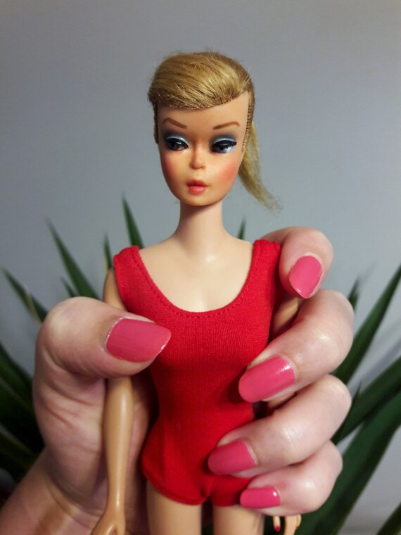 1960s Vintage Blonde Swirl Ponytail Barbie Doll Mattel Barbie Doll made in Japan Stock Clothing Etsy