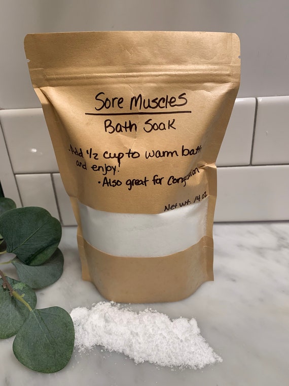 Sore Muscles Bath Soak Salt Congestion Etsy