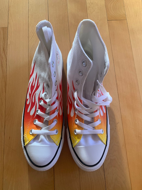 Flame high-top Converse