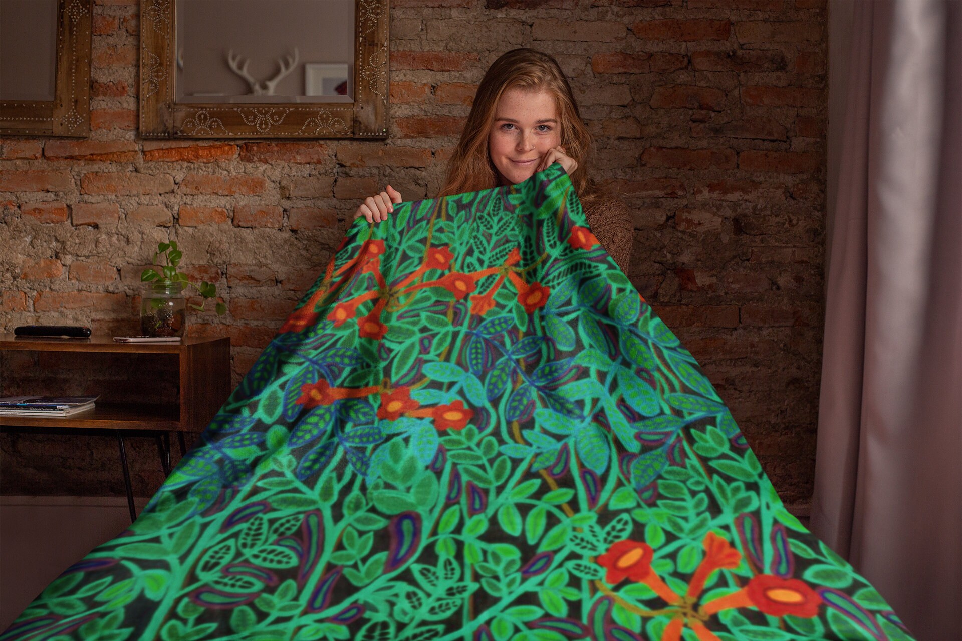 Trumpet Vine Blanket Etsy