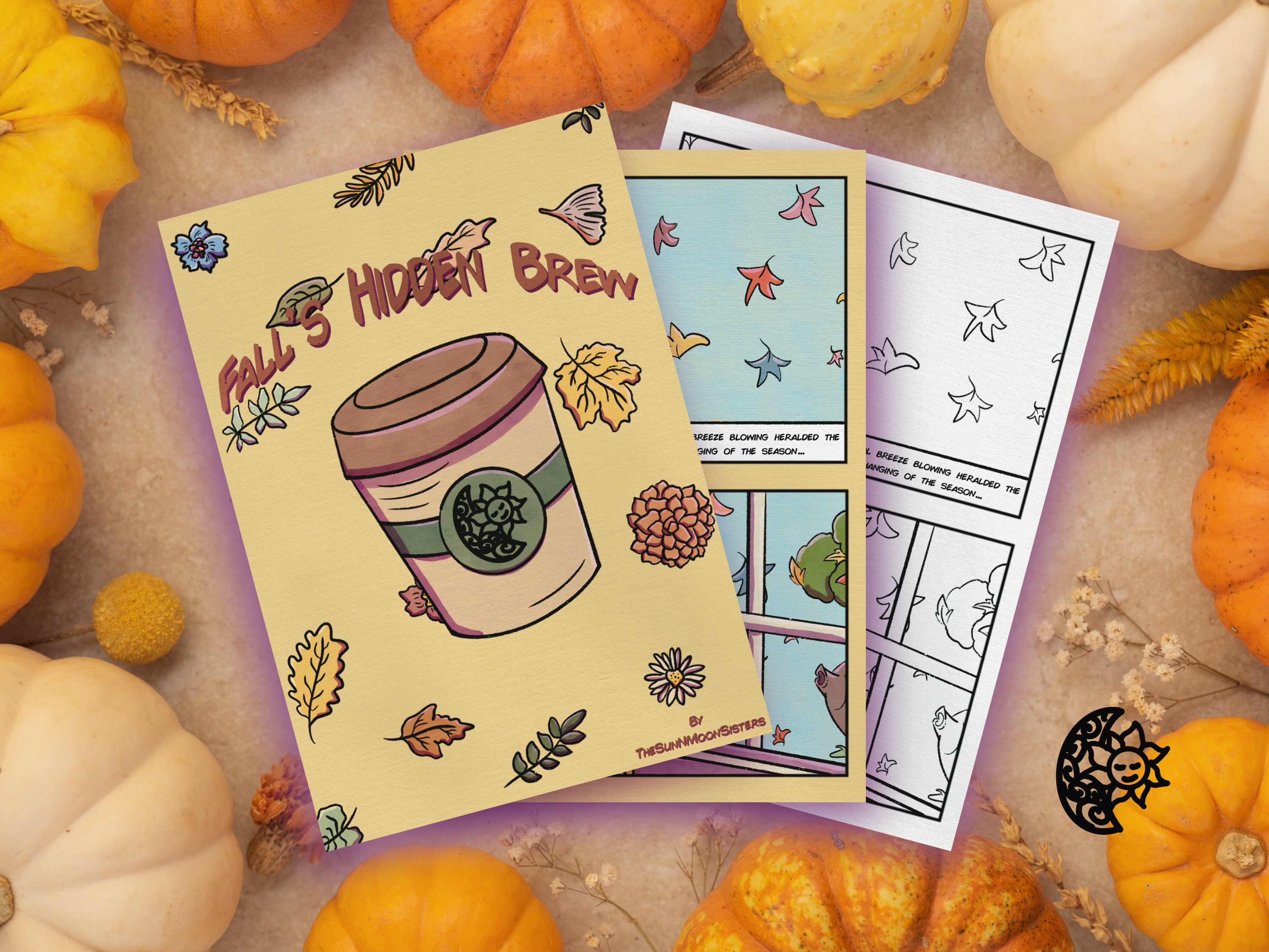 Fall Comic Coloring Book Digital Download Coloring Tale Fantasy Art ...