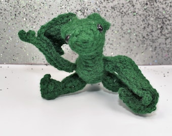 Green Baby Dragon Amigurumi Crochet Doll
